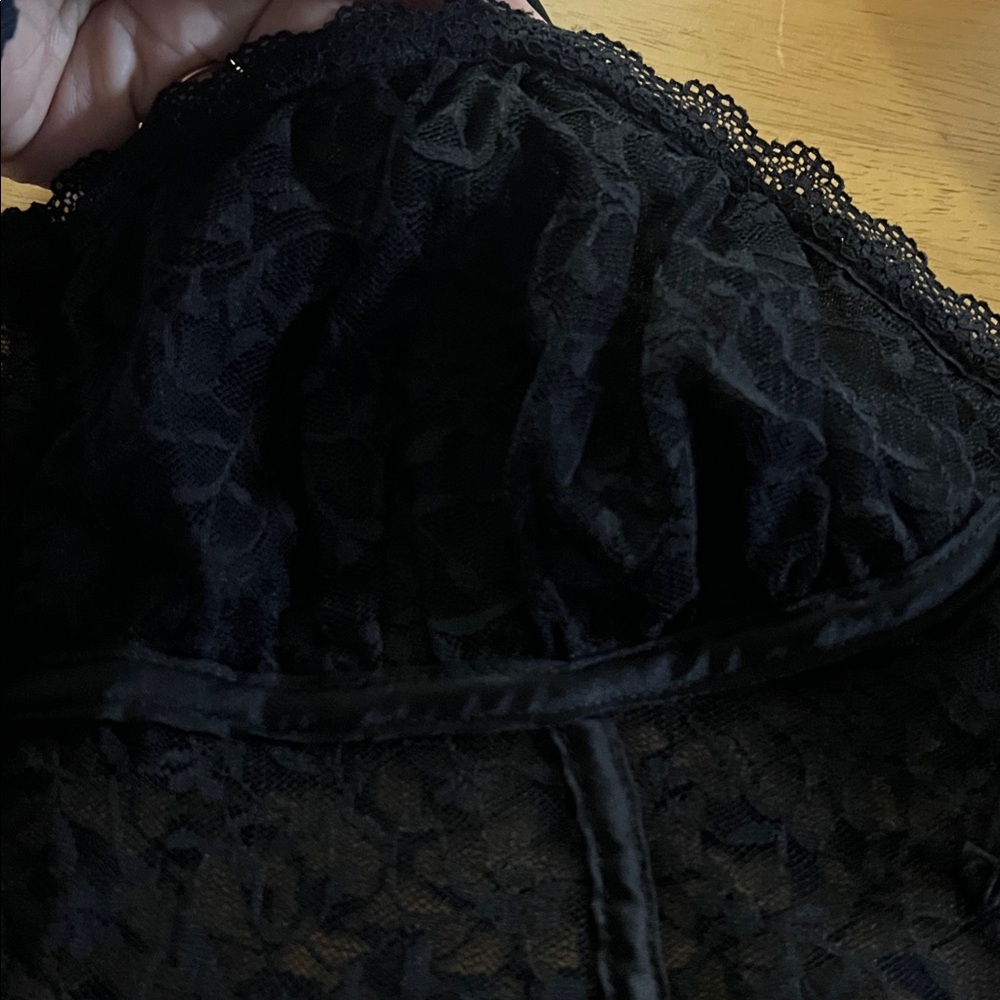 Forever 21 Y2K Black Lace Slip Dress Sz M Whimsigoth Grunge Fairy Romantic Midi - Picture 11 of 11
